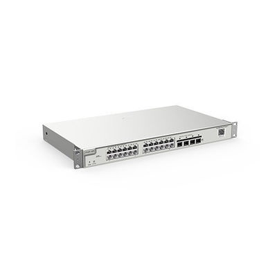 24-port 10/100/1000Mbps Layer 2 Managed Switch with 4 Upstream Ports and ERPS